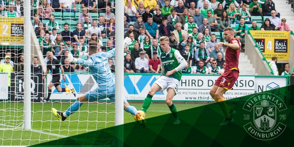 Hibernian defeat Motherwell 3-0. HibsOfficial/Cameron Allan