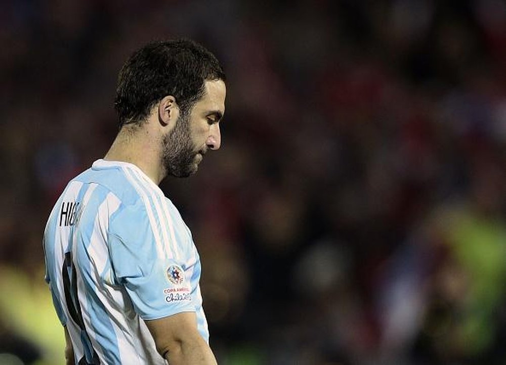 Higuain missed a big chance during the 2014 World Cup final. Twitter