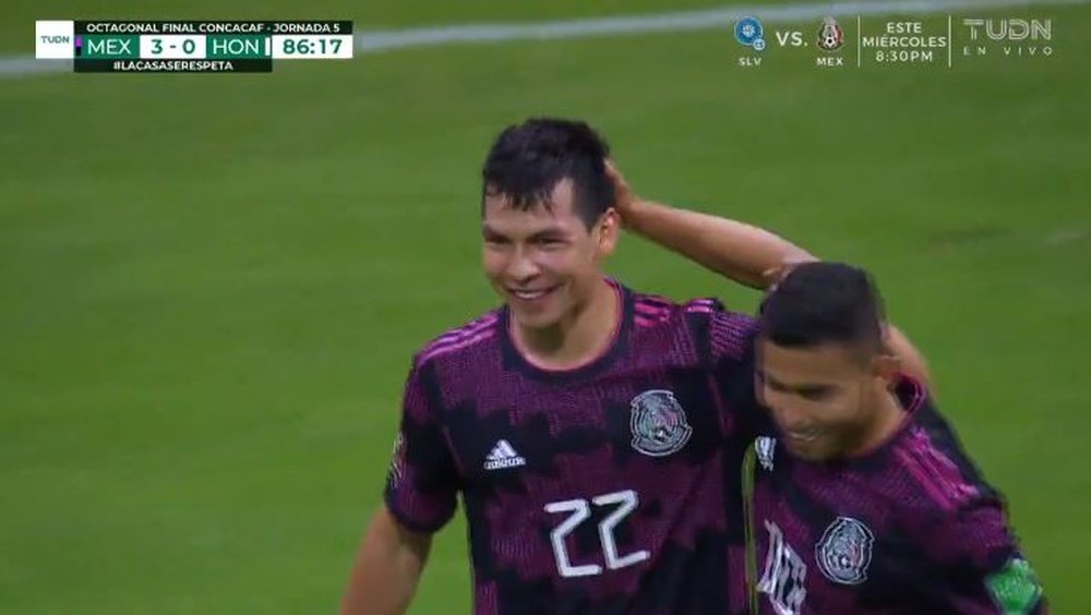 México venció por 3-0 ante Honduras. Captura/TUDN