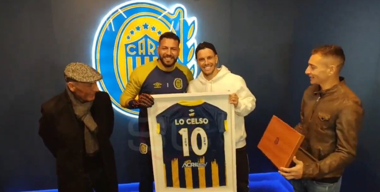 Rosario Central homenajeó a 'su' campeón de América. Captura/SC_ESPN