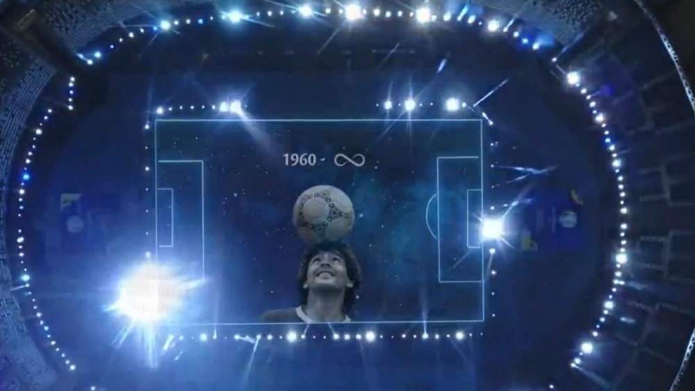 El espectacular homenaje a Maradona antes del Argentina-Chile. Twitter/CopaAmerica