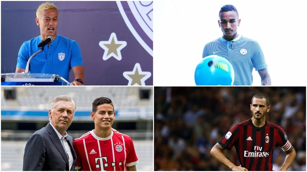 Honda, Danilo, James et Bonucci ont été les quatre recrutements les plus surprenants. BeSoccer