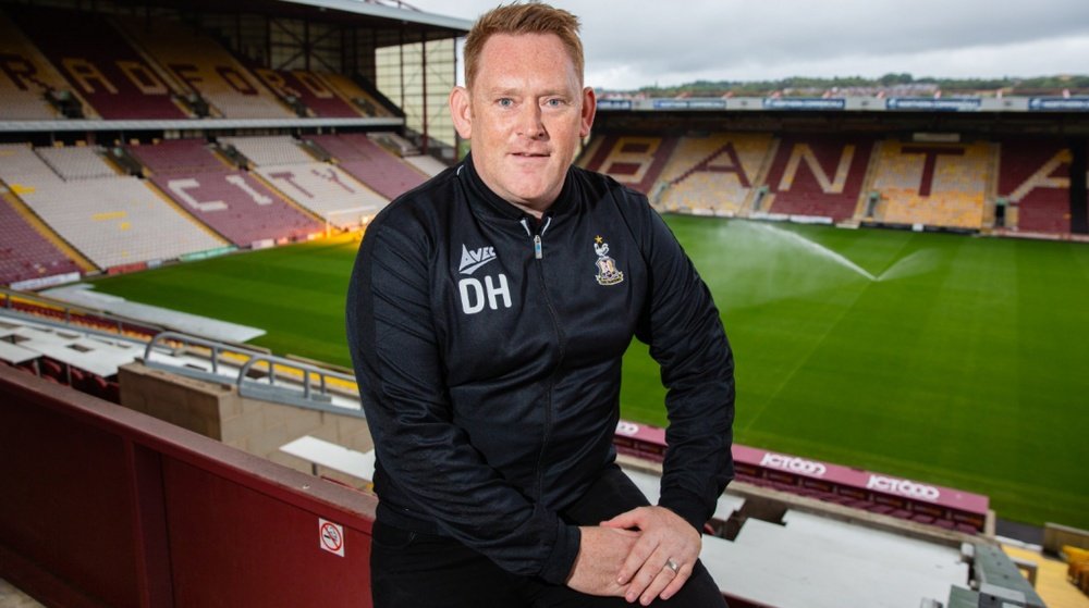 Hopkin is Bradford's fourth manager of 2018. Twitter/OfficialBantams