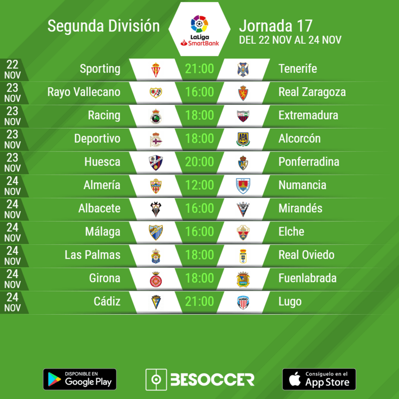 Jornadas liga segunda division