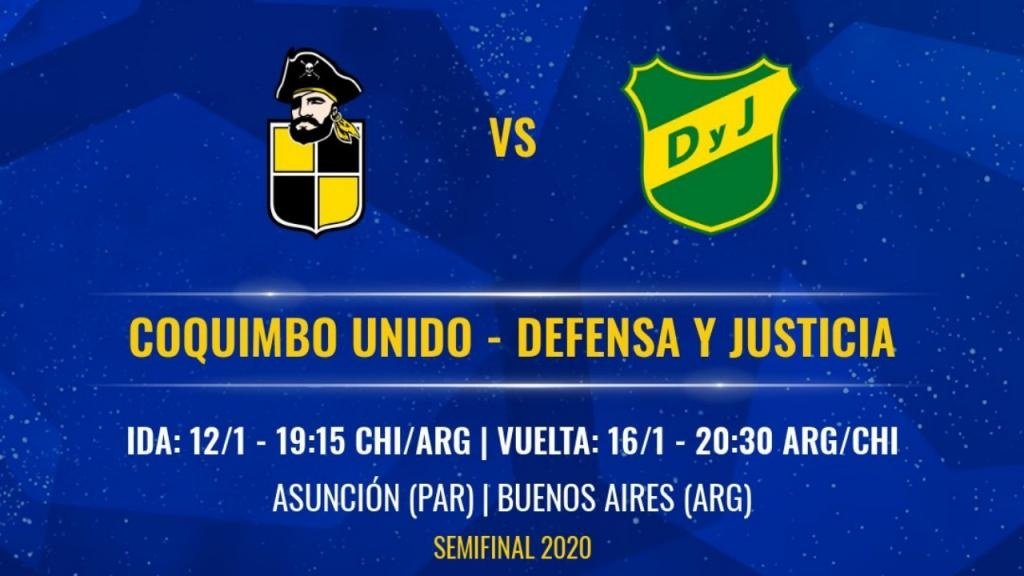 Ya hay horarios para la semifinal entre Coquimbo y Defensa y Justicia. Twitter/Sudamericana