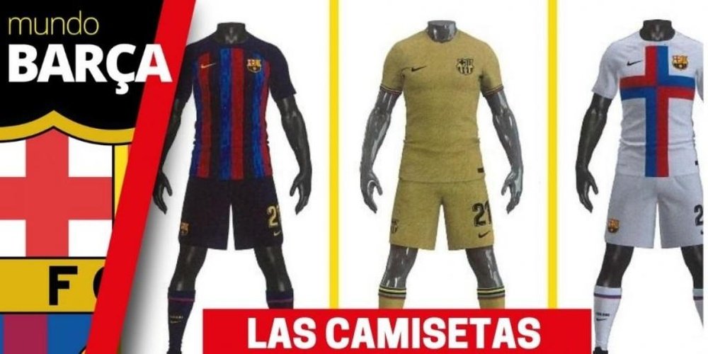 Les nouveaux maillot du Barça pour la saison 2022-2023. Mundo Deportivo
