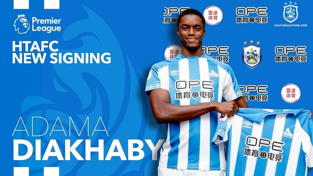 Huddersfield have Diakhaby from Monaco. Twitter/HTAFCdotcom