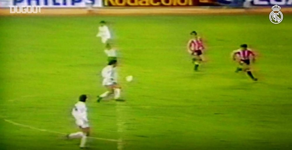 El golazo de Hugo Sánchez en aquel 5-0 del Madrid del Athletic. DUGOUT