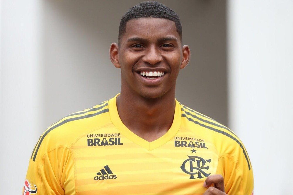 Hugo Souza, goleiro do Flamengo. Flamengo