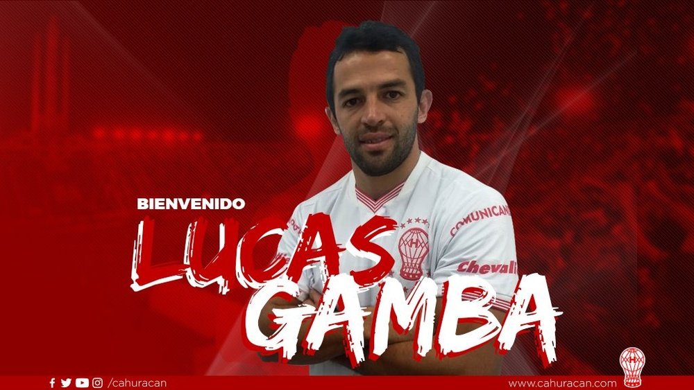 Lucas Gamba llega hasta 2022. Twitter/CAHuracan