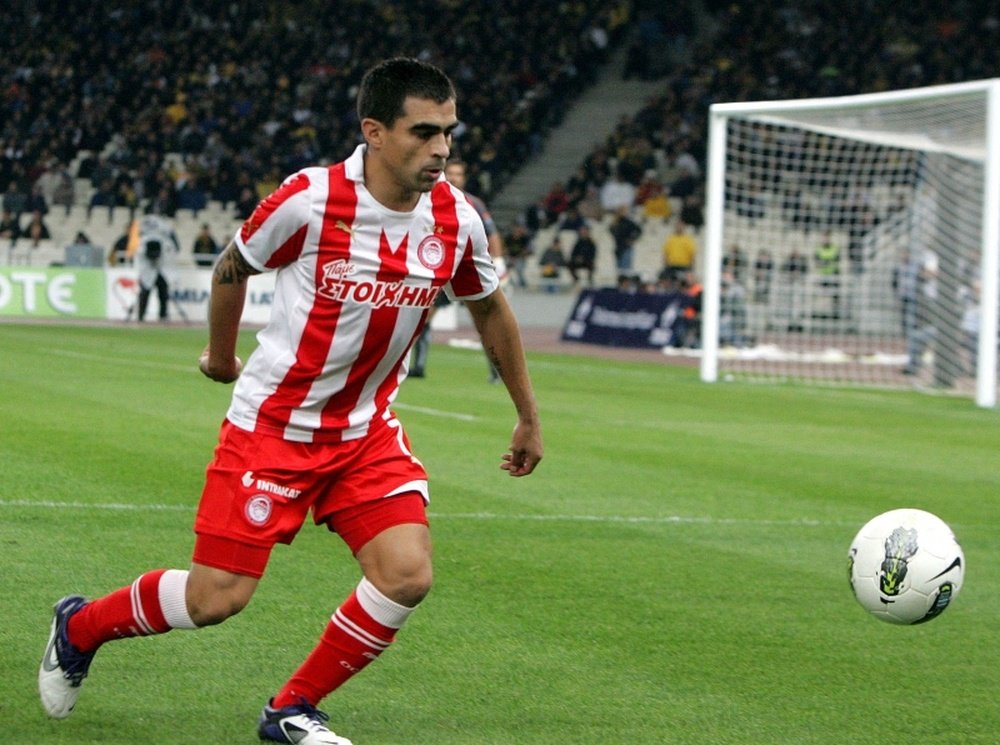 Ibagaza, centrocampista de 39 años, durante un partido con el Olympiacos. Olympiacos.