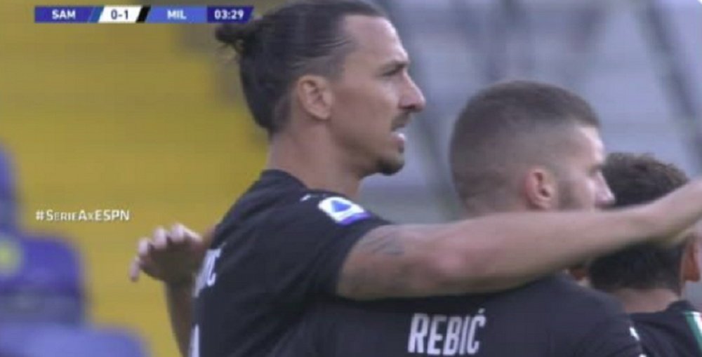 Ibrahimovic opened the scoring after four minutes. Captura/ESPN