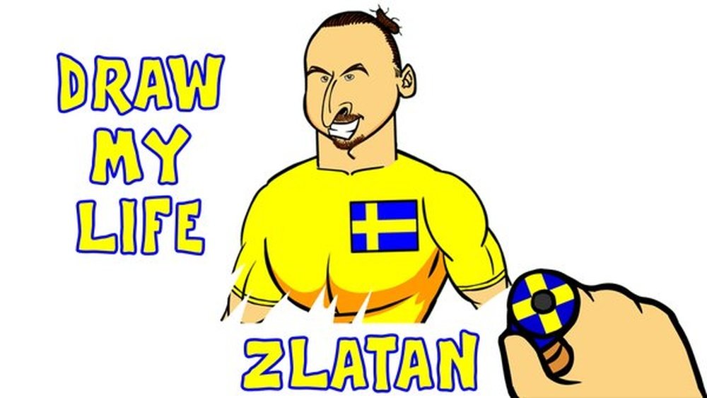 Dibujo del Draw My Life de Ibrahimovic. Twitter
