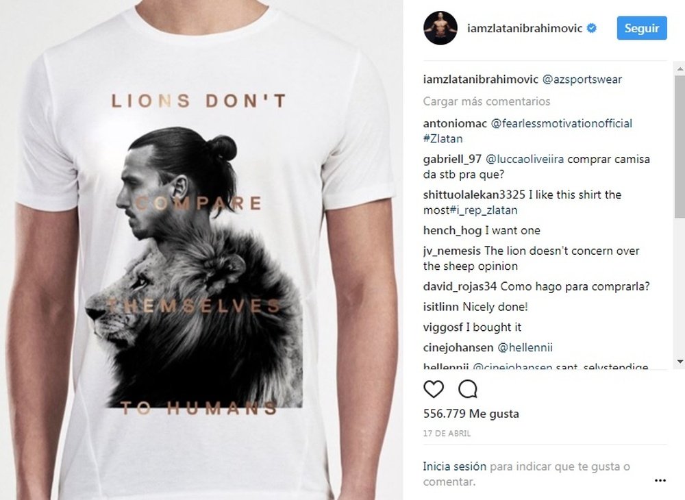 Ibrahimovic se compara a sí mismo con un león. IAmZlatan