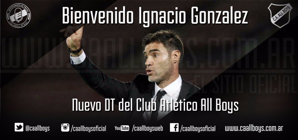 Igancio González, nuevo técnico de All Boys. CAAllBoys