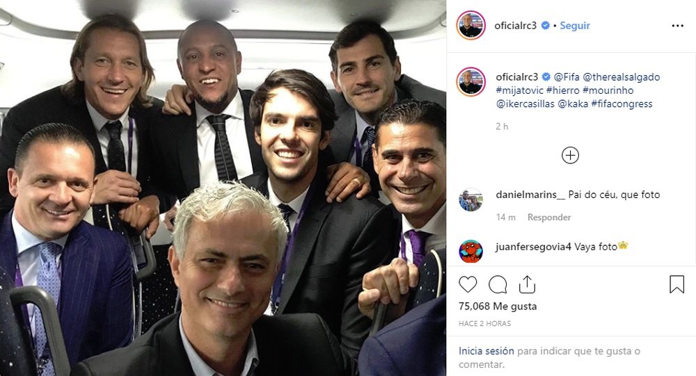 Mourinho e Casillas deixaram o passado para trás. Instagram/oficialrc3