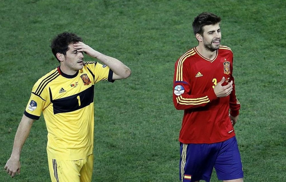 Piqué y Casillas fueron campeones del Mundo y de Europa juntos. EFE