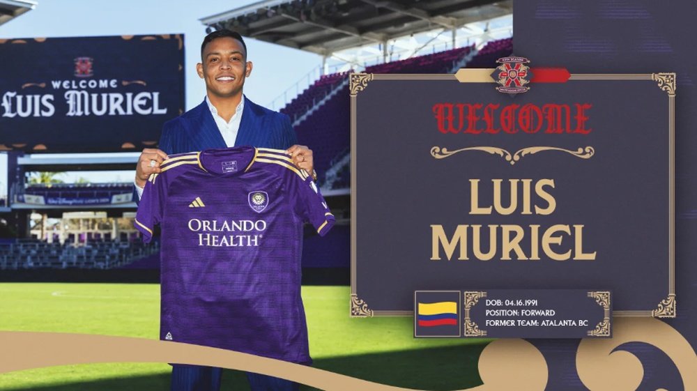 Luis Muriel se ha comprometido por 3 temporadas. OrlandoCitySC