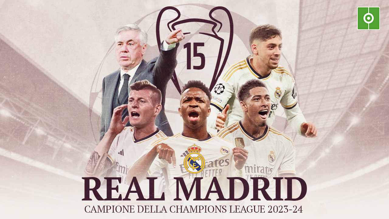 Il Real Madrid sale sul tetto d'Europa per la 15ª volta