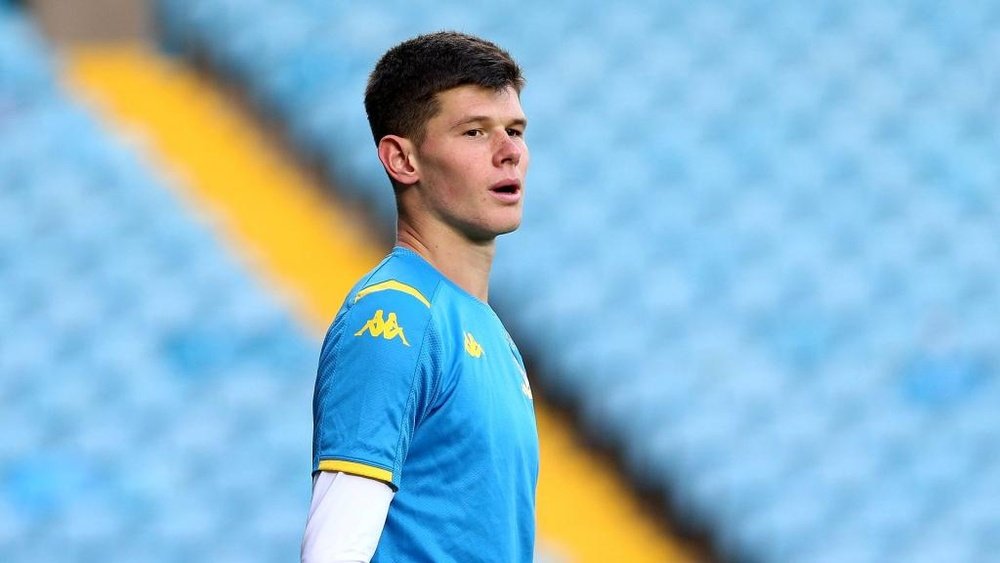 Illan Meslier devra encore attendre avant d'être appelé avec les Bleus .Twitter/LUFC