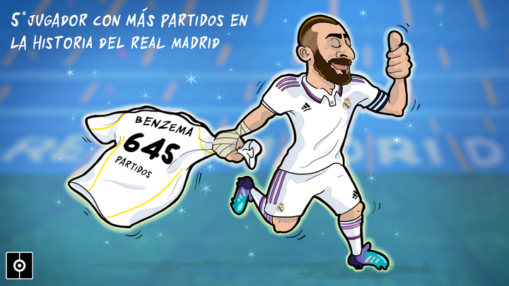 Benzema empata a Santillana: 5º jugador con más partidos en la historia del Madrid
