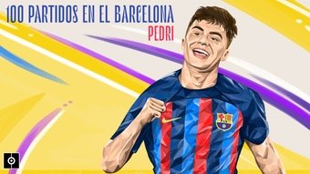 Pedri cumplió 100 partidos con el Barça. BeSoccer Pro