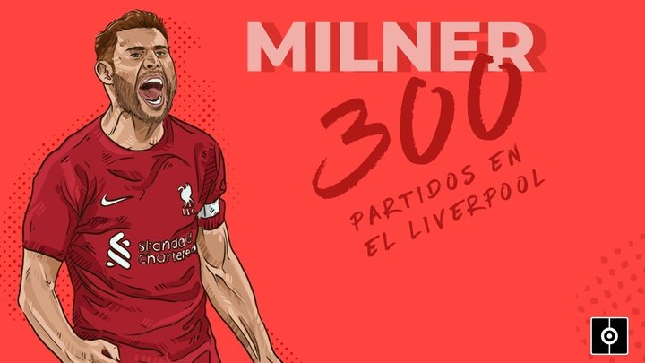 Milner, el comodín de Klopp, cumple 300 partidos en el Liverpool