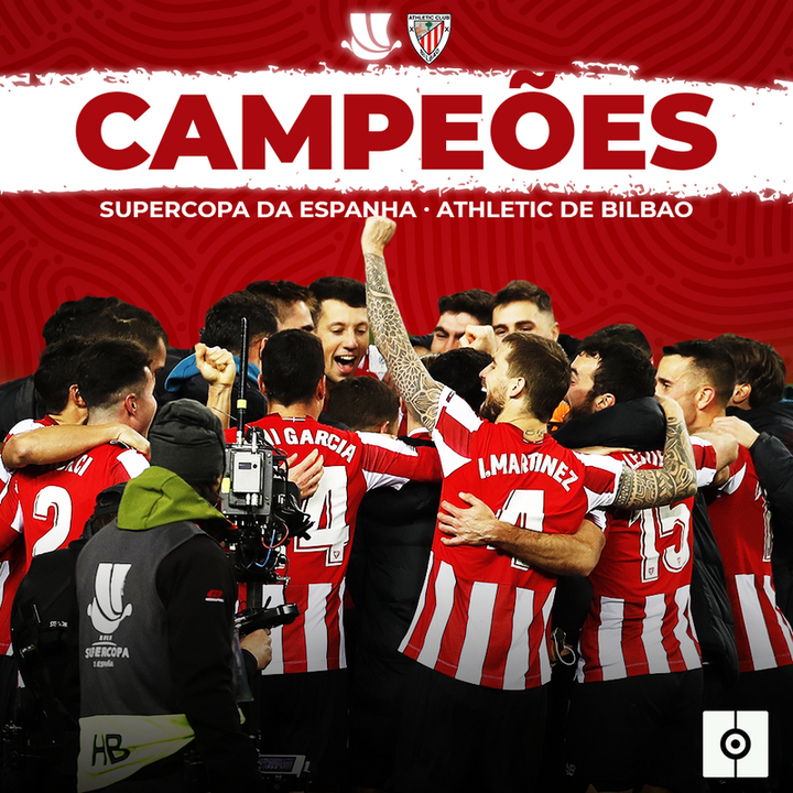 Athletic Bilbao vence de virada e é campeão da Supercopa