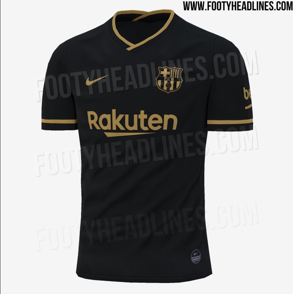 Possível nova camisa de visitante do Barça. FootyHeadlines