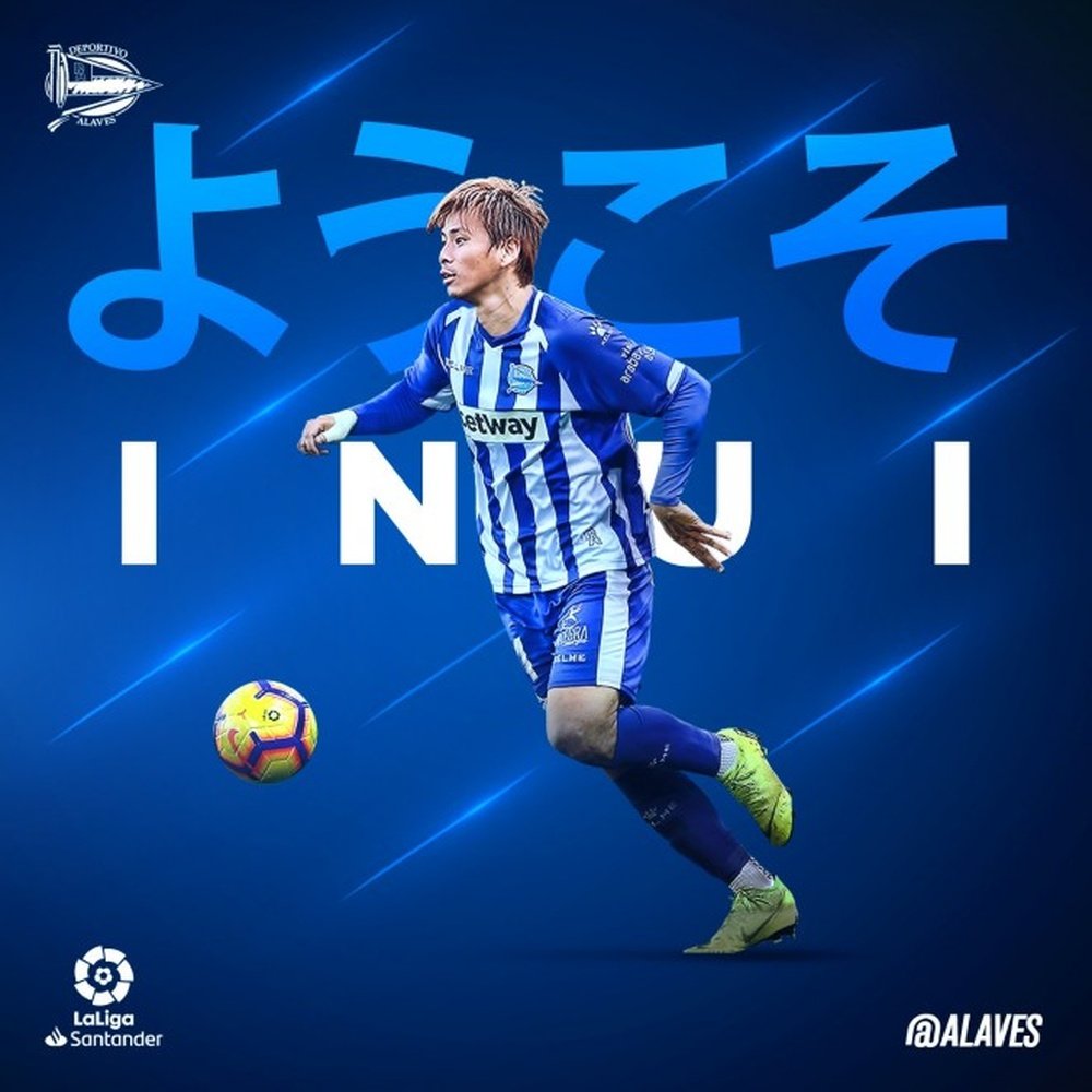 Inui rejoint Alaves. Twitter/DeportivoAlaves