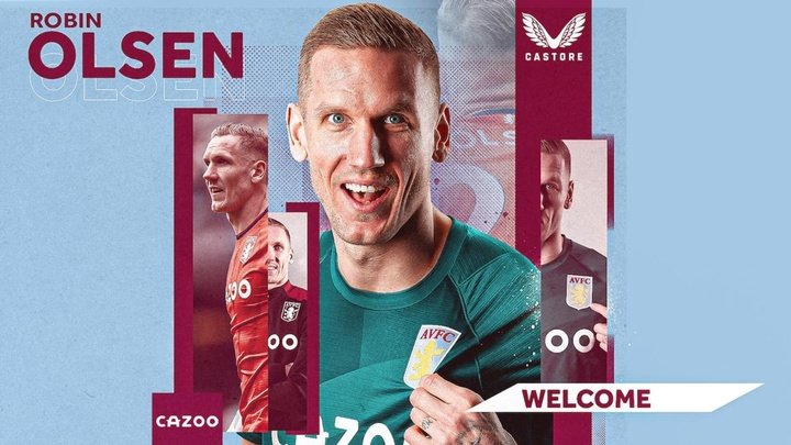 Aston Villa y Roma acuerdan el traspaso de Robin Olsen por 3,5 millones