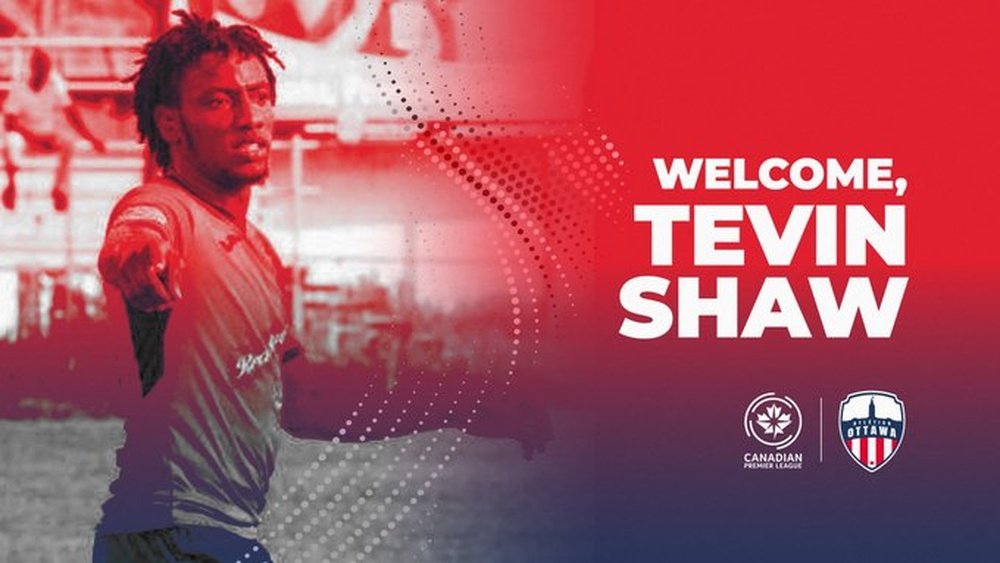 Tevin Shaw ha reforzado a la filial canadiense del Atleti. Twitter/atletiOttawa