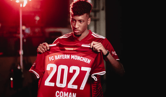 O Bayern renova com Coman até 2027. FCBayern