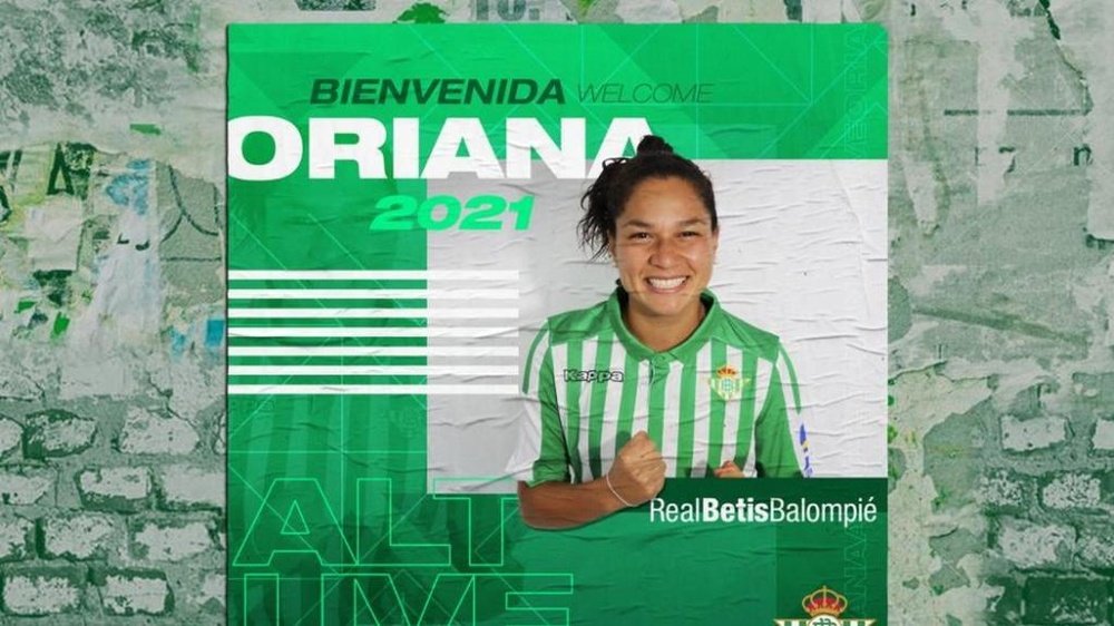 Oriana Altuve jugará su tercera temporada en España. RealBetisBalompie