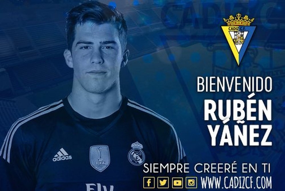 Yáñez jugará en el Cádiz esta temporada. Twitter/Cadiz_CF