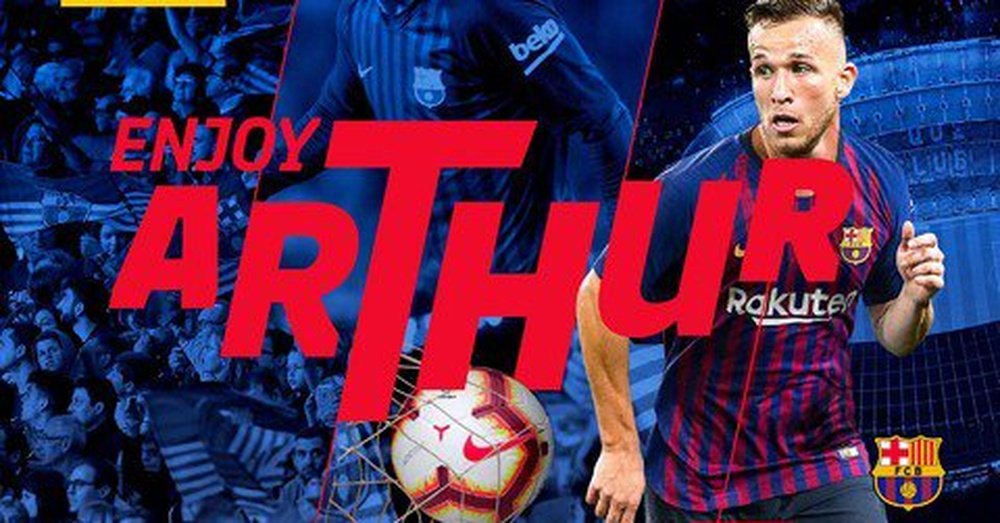 Arthur ya es oficialmente nuevo jugador del Barça. Twitter/FCBarcelona