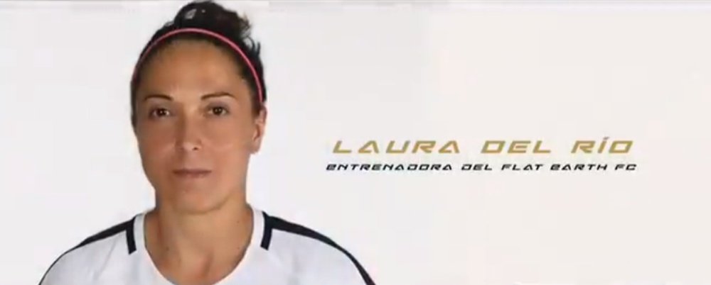Laura del Río debutará como entrenadora dirigiendo al peculiar Flat Earth. Twitter/FlatEarth_FC