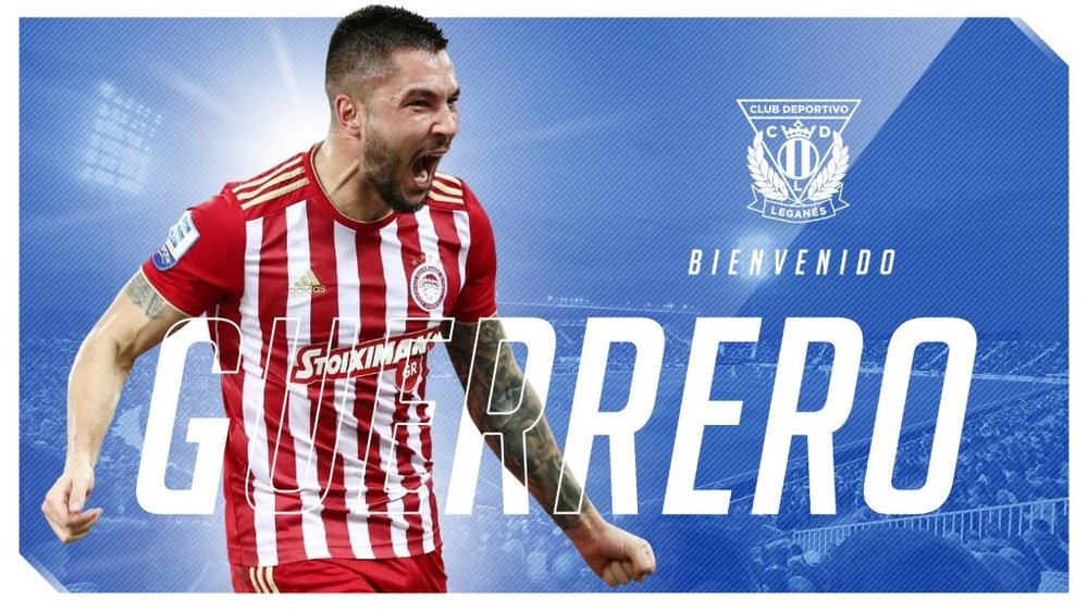 Guerrero vuelve a Butarque. Twitter/CDLeganes