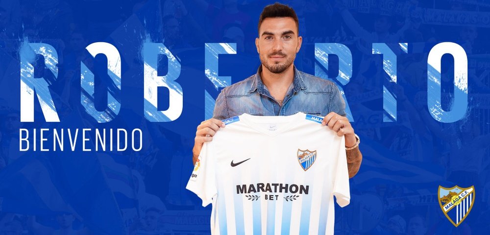 Roberto occupera pour un an la place de Kameni. Twitter/MalagaCF