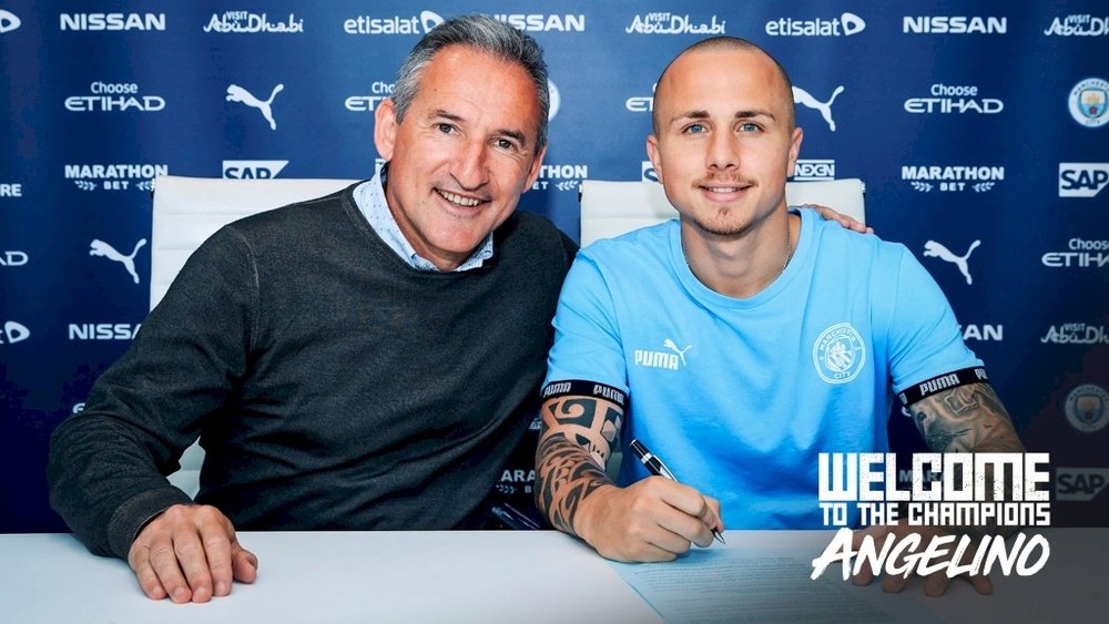 Angelino (R) is back at Man City after a great season in Holland. ManCity