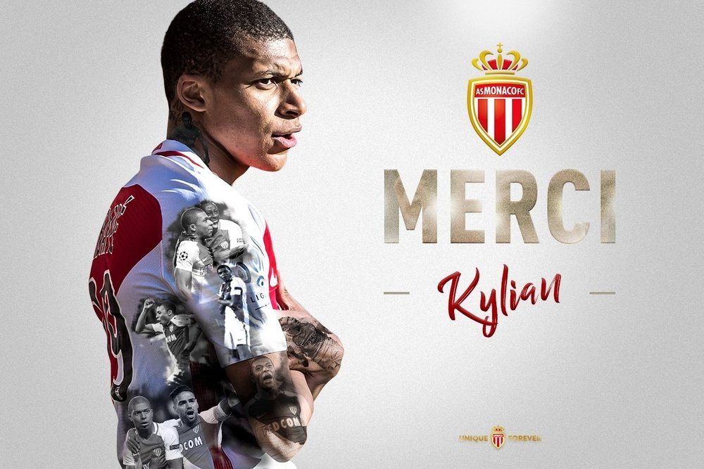 Mbappé revient à Paris. Twitter/ASMonaco