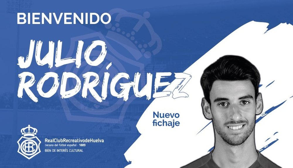 Julio Rodríguez jugará en el 'Decano' dos temporadas. Twitter/RecreOficial