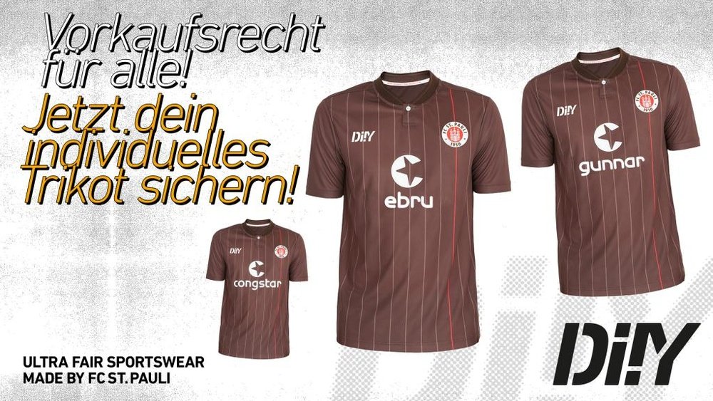 El St. Pauli revolucionará el mercado con sus camisetas. Twitter/fcstpauli