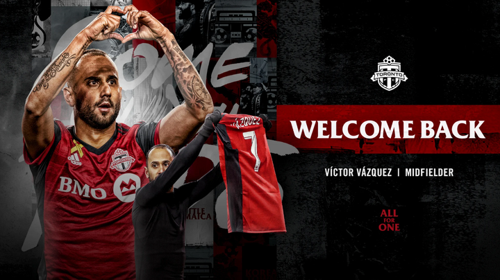 El Toronto anuncia el regreso del español Víctor Vázquez