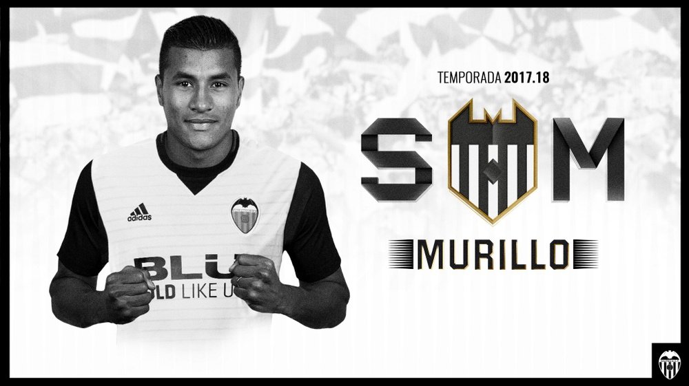Jeison Murillo anunciado no Valencia. Twitter/ValenciaCF