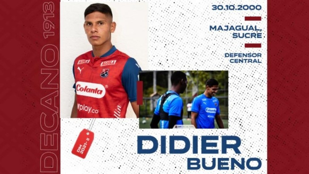 Didier Bueno pasó el corte y jugará en Independiente Medellín. DIMOficial
