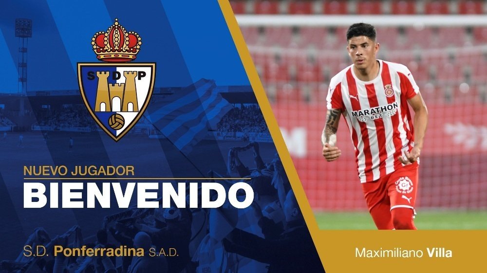 Maxi Villa defenderá los colores de la 'Ponfe' esta temporada. Twitter/SDP_1922