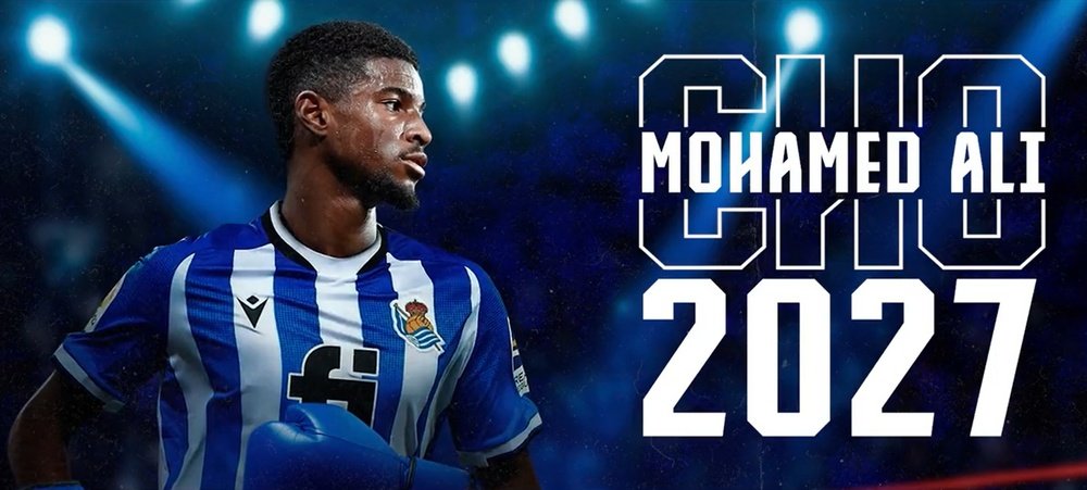 Imagen con la que la Real Sociedad ha anunciado el fichaje de Mohamed-Ali Cho, el 15 de junio de 2022. RealSociedad