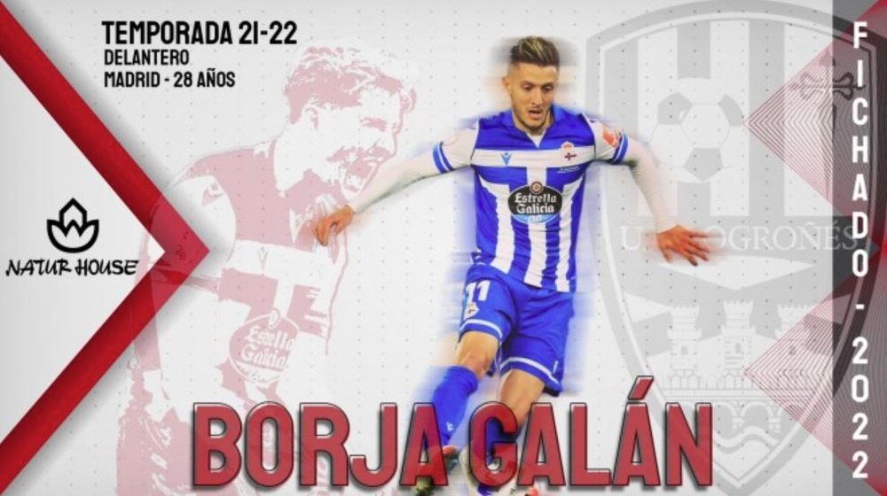 Borja Galán llega libre procedente del Deportivo. UD Logroñés