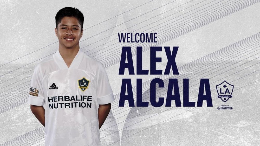 Álex Alcalá ha ascendido al filial de Los Angeles Galaxy. Twitter/LAGalaxy_Es